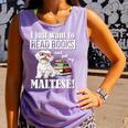 Cute Glasses Read Books & Pet My Maltese Lover Comfort Colors Tank Top Lagoon
