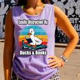 Ducks Books Lover Easily Distracted By Ducks & Books Comfort Colors Tank Top Lagoon
