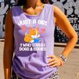 Just A Girl Who Loves Dogs And Books Reading Dog Puppy Lover Comfort Colors Tank Top Lagoon