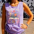 Just One More Chapter Reading Book Lover Comfort Colors Tank Top Lagoon