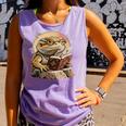 Nerdy Bearded Dragon Glasses Book Reading Comfort Colors Tank Top Lagoon