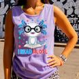 I Read Alotl Cute Axolotl Reading Book Lover Comfort Colors Tank Top Lagoon