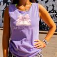 Reading Books Mom Mothers Day Coquette Pink Bow Book Lovers Comfort Colors Tank Top Lagoon