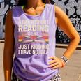 Retro A Day Without Reading Is Like Just Kidding Book Lover Comfort Colors Tank Top Lagoon