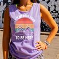 Retro I Put My Book Down To Be Here For Book Lover Comfort Colors Tank Top Lagoon