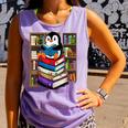 Teacher Librarian Kawaii Penguin Book Lover Penguin Comfort Colors Tank Top Lagoon