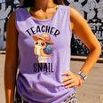 Teacher Snail With Glasses On Books Cute Pre-K Kindergarten Comfort Colors Tank Top Lagoon Teacher Snail With Glasses On Books Cute Pre-K Kindergarten Comfort Colors Tank Top Lagoon