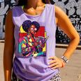 History Woman Reading Book Geometric Girl Educated Comfort Colors Tank Top Lagoon