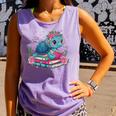 Turtle Bookworm Reading Book Bookworm Book Nerd Cute Graphic Comfort Colors Tank Top Lagoon