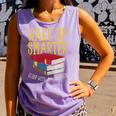 Wake Up Smarter Librarian Book Stack Premium Tri-Blend Comfort Colors Tank Top Lagoon