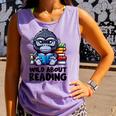 Wild About Reading Book Lover Gorilla Comfort Colors Tank Top Lagoon