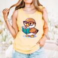Adorable Book Lover Mallard Duck With Reading Glasses Cute Comfort Colors Tank Top Grey Adorable Book Lover Mallard Duck With Reading Glasses Cute Comfort Colors Tank Top Grey