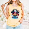 Adorable Book Lover Pirate With Reading Glasses Cute Comfort Colors Tank Top Grey