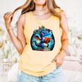 Book Dragon Reading Lover Comfort Colors Tank Top Grey