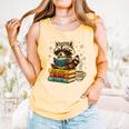 Book Lover Racoon Reading Bookish Library Read Books Be Kind Comfort Colors Tank Top Grey
