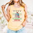 All Booked For Christmas Tree Book Ugly Christmas Sweatshirt Comfort Colors Tank Top Grey