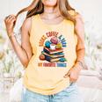 Books Coffee & Yarn Lover My Favorite Things Comfort Colors Tank Top Grey