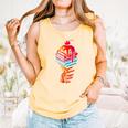 Books Reading Ice Cream Comfort Colors Tank Top Grey
