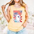 Childless Cat Ladies Vote Kamala Harris Cute Comic Book Cat Comfort Colors Tank Top Grey Childless Cat Ladies Vote Kamala Harris Cute Comic Book Cat Comfort Colors Tank Top Grey