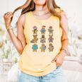 Christmas Library Gingerbread Man Books Lover Bookworm Comfort Colors Tank Top Grey