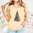 Christmas Tree Of Books For Readers And Librarians Comfort Colors Tank Top Grey