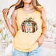 I Closed My Book To Be Here Fall Pumpkin Comfort Colors Tank Top Grey I Closed My Book To Be Here Fall Pumpkin Comfort Colors Tank Top Grey
