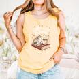 Coffee Cats & Books Cute Cat Book Lover Reading Comfort Colors Tank Top Grey