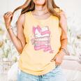 Coquette Reading Book Lover Pink Bow Bookish Mom & Daughter Comfort Colors Tank Top Grey