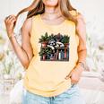 Cosy Sloth In Bookshelf With Plants Comfort Colors Tank Top Grey