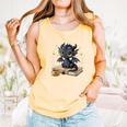Cute Dragon Books Flower Bookworm Book Lover Comfort Colors Tank Top Grey Cute Dragon Books Flower Bookworm Book Lover Comfort Colors Tank Top Grey