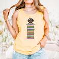 Cute Wiener Dog Dachshund Reading On Pile Of Books Comfort Colors Tank Top Grey
