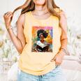 Educated Afro Girl Reading Book Lover History Month Comfort Colors Tank Top Grey