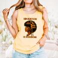 Education Is Freedom Teacher Book Black History Month Comfort Colors Tank Top Grey