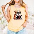 English Bulldog Reading a Book Dog For Men Women Girls Kids Comfort Colors Tank Top Grey English Bulldog Reading a Book Dog For Men Women Girls Kids Comfort Colors Tank Top Grey