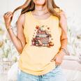 Fall Colors s I Love Fall s Books & Pumpkins Comfort Colors Tank Top Grey