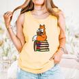 Fox Books Read Reading Librarian America Men Women Kids Comfort Colors Tank Top Grey Fox Books Read Reading Librarian America Men Women Kids Comfort Colors Tank Top Grey