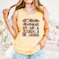 Ghost Christmas Reading Book Lover Library Christmas Teacher Comfort Colors Tank Top Grey