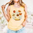 Halloween Cute Ghost Shirt Reading Books Ghost Comfort Colors Tank Top Grey