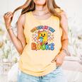 HUGvyn Preppy 100 Days In The Books Teacher Reading Coffee Comfort Colors Tank Top Grey