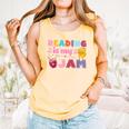 Kids Reading Book Lover Reading Is My Jam Comfort Colors Tank Top Grey