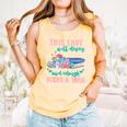 THIS LADY Will Never Own Enough BOOKS & YARN Comfort Colors Tank Top Grey