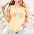 Let's Read Book Nerd Reading Book Lover Librarian Teacher Comfort Colors Tank Top Grey