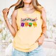 Librarian Let's All Go To The Library Cute Groovy Book Lover Comfort Colors Tank Top Grey