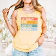 Literacy And Justice For All Stop Book Banning Banned Books Comfort Colors Tank Top Grey