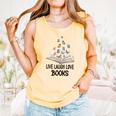 Live Laugh & Love Books Reading Butterfly Book Lover Bookish Premium Comfort Colors Tank Top Grey