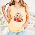 Love Book Coffee Heart Coquette Bow Valentines Day Comfort Colors Tank Top Grey