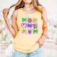 Mardi Gras Teacher Coquette Bow Pencil Apple Book Women Girl Comfort Colors Tank Top Grey Mardi Gras Teacher Coquette Bow Pencil Apple Book Women Girl Comfort Colors Tank Top Grey