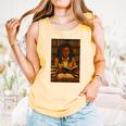 Melanin Girl Locs Book Lover Librarian Teacher Student Comfort Colors Tank Top Grey