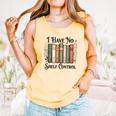 I Have No Shelf Control Flower Book Bookish Comfort Colors Tank Top Grey