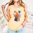 Octopus Book Reading Book Reader Ocean Octopus Comfort Colors Tank Top Grey